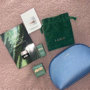 La Mer Skincare Collection with Blue and Green Accents
